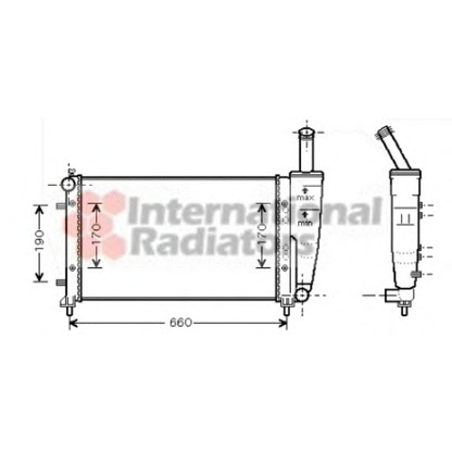 Photo Radiator, engine cooling VAN WEZEL 17002290