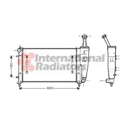 Photo Radiator, engine cooling VAN WEZEL 17002300