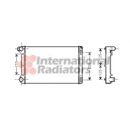 Foto Radiador, refrigeración del motor VAN WEZEL 17002301