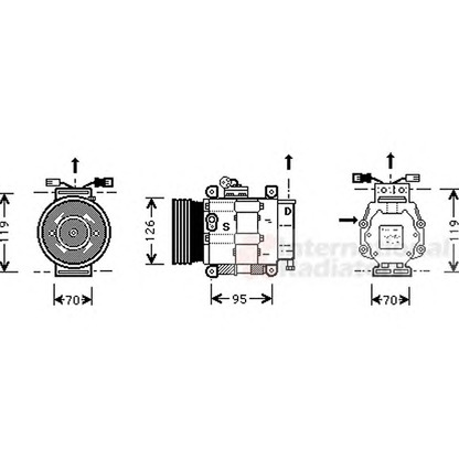 Photo Compressor, air conditioning VAN WEZEL 1700K063