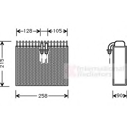 Foto Evaporador, aire acondicionado VAN WEZEL 1700V071