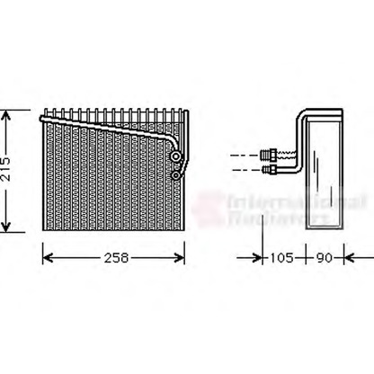 Foto Evaporador, aire acondicionado VAN WEZEL 1700V072