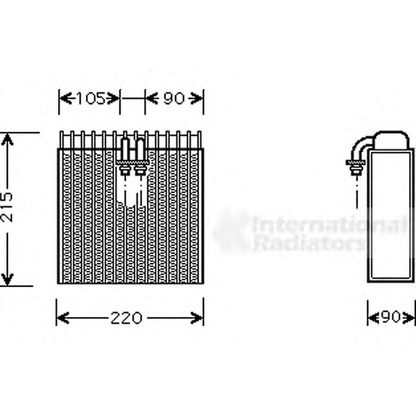 Foto Evaporador, aire acondicionado VAN WEZEL 1700V257