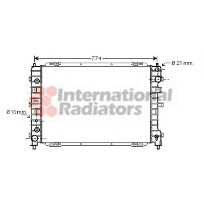 Photo Radiator, engine cooling VAN WEZEL 18002346