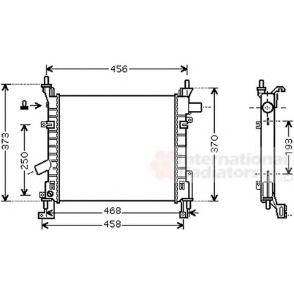 Foto Radiatore, Raffreddamento motore VAN WEZEL 18002373