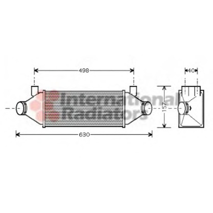 Foto Radiador de aire de admisión VAN WEZEL 18004314