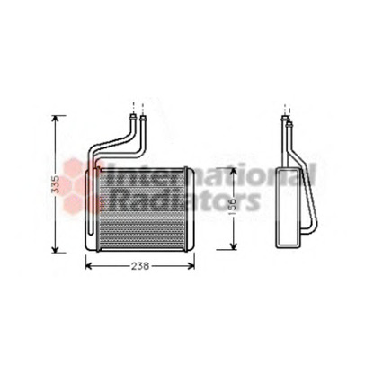 Photo Heat Exchanger, interior heating VAN WEZEL 18006286