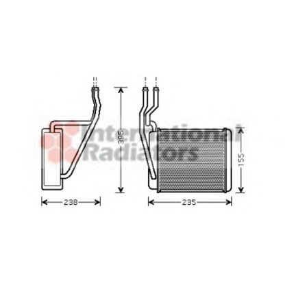 Photo Heat Exchanger, interior heating VAN WEZEL 18006329