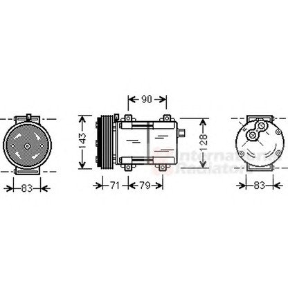 Foto Kompressor, Klimaanlage VAN WEZEL 1800K279