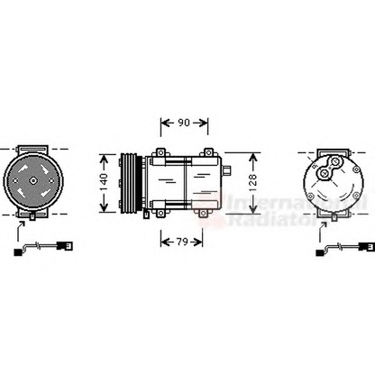 Foto Compresor, aire acondicionado VAN WEZEL 1800K288