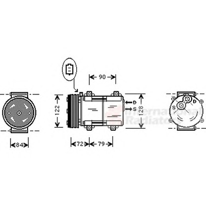 Photo Compresseur, climatisation VAN WEZEL 1800K351