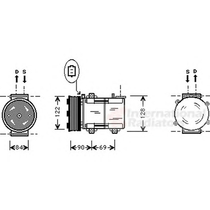 Foto Compressore, Climatizzatore VAN WEZEL 1800K352