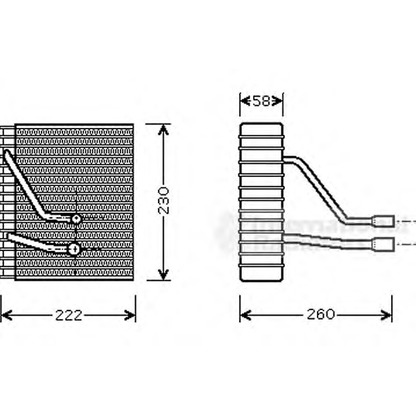 Foto Evaporador, aire acondicionado VAN WEZEL 1800V330