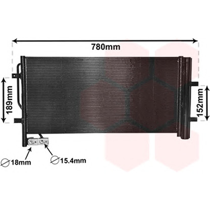 Foto Condensatore, Climatizzatore VAN WEZEL 03005382