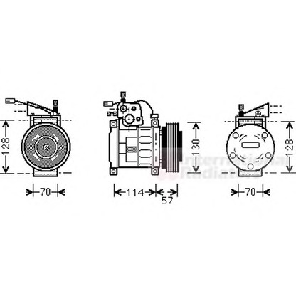 Foto Compresor, aire acondicionado VAN WEZEL 2100K034