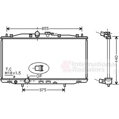 Foto Radiador, refrigeración del motor VAN WEZEL 25002170