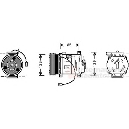 Foto Compressore, Climatizzatore VAN WEZEL 2700K132