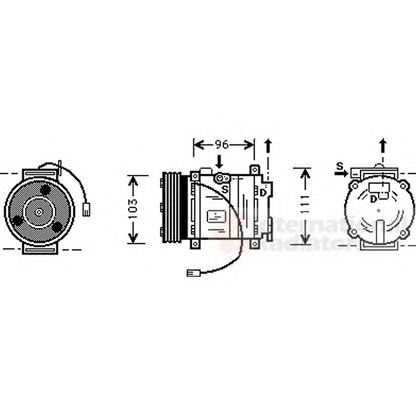 Foto Compressore, Climatizzatore VAN WEZEL 2700K133