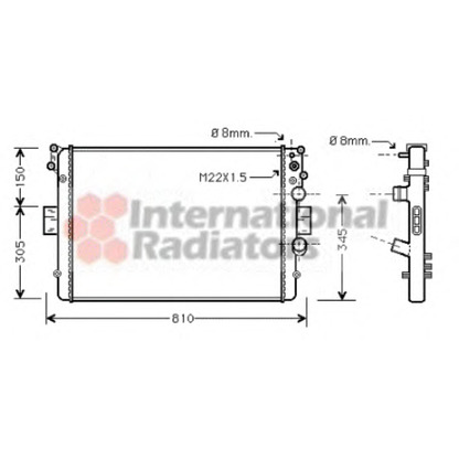 Foto Radiador, refrigeración del motor VAN WEZEL 28002043