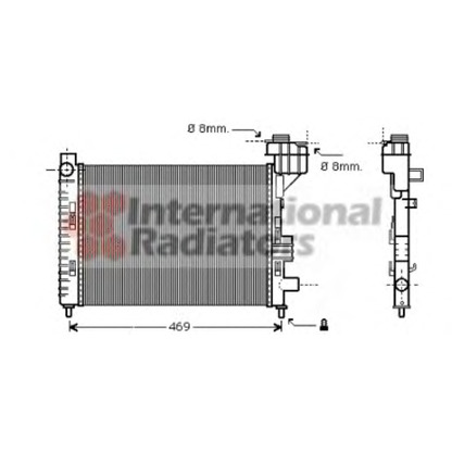 Photo Radiateur, refroidissement du moteur VAN WEZEL 30002247