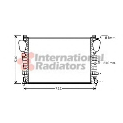 Photo Radiator, engine cooling VAN WEZEL 30002309