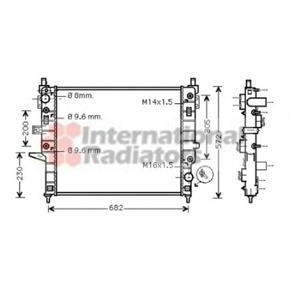 Photo Radiator, engine cooling VAN WEZEL 30002332