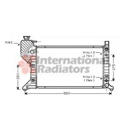 Foto Radiador, refrigeración del motor VAN WEZEL 30002343