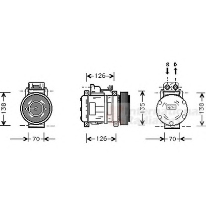 Foto Compresor, aire acondicionado VAN WEZEL 3000K054