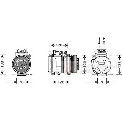 Foto Compresor, aire acondicionado VAN WEZEL 3000K084