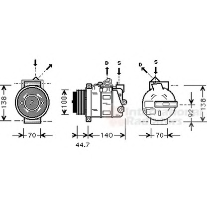 Foto Compresor, aire acondicionado VAN WEZEL 3000K351