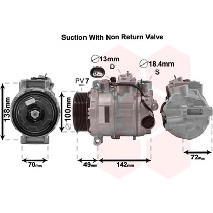 Photo Compressor, air conditioning VAN WEZEL 3000K638