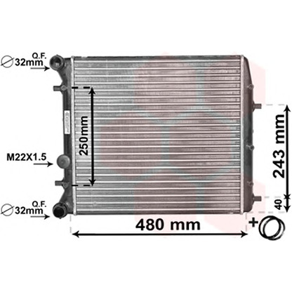 Photo Radiateur, refroidissement du moteur VAN WEZEL 76002005