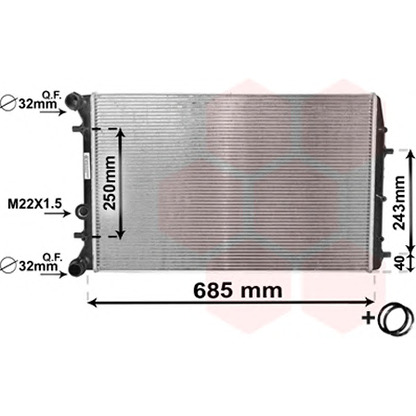 Foto Radiatore, Raffreddamento motore VAN WEZEL 76002014