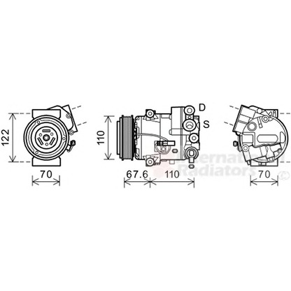 Foto Compresor, aire acondicionado VAN WEZEL 3700K605