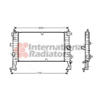 Photo Radiateur, refroidissement du moteur VAN WEZEL 37002346