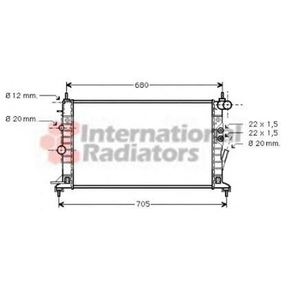 Photo Radiateur, refroidissement du moteur VAN WEZEL 37002359