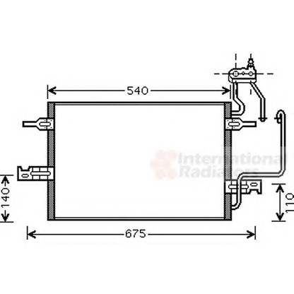 Photo Condenser, air conditioning VAN WEZEL 37005349