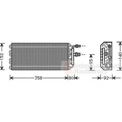 Photo Evaporateur climatisation VAN WEZEL 3700V049