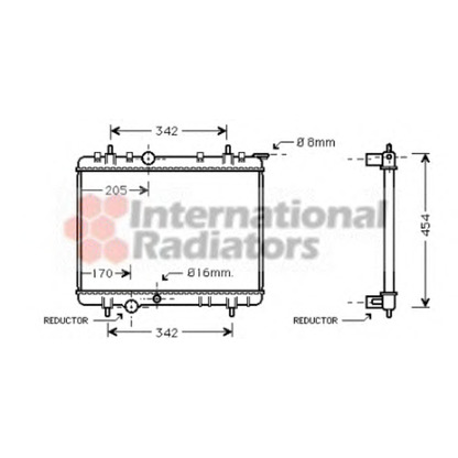 Photo Radiator, engine cooling VAN WEZEL 40002219