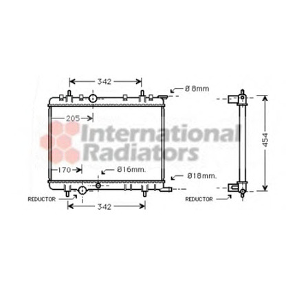 Photo Radiator, engine cooling VAN WEZEL 40002223