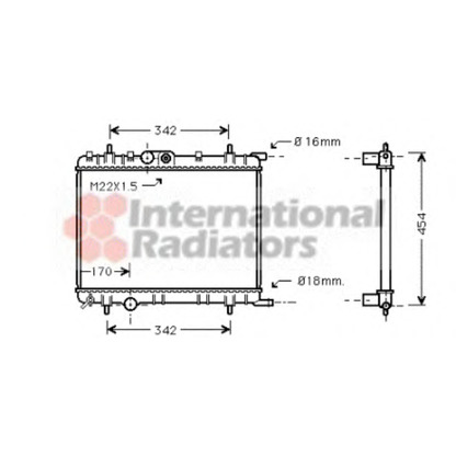 Photo Radiator, engine cooling VAN WEZEL 40002253