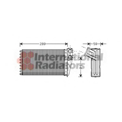 Foto Scambiatore calore, Riscaldamento abitacolo VAN WEZEL 40006227