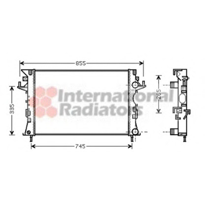 Photo Radiator, engine cooling VAN WEZEL 43002300