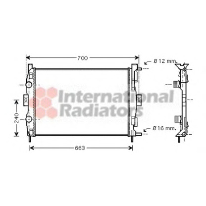 Photo Radiator, engine cooling VAN WEZEL 43002306