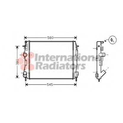 Foto Radiador, refrigeración del motor VAN WEZEL 43002309