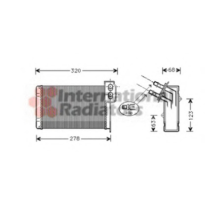 Foto Wärmetauscher, Innenraumheizung VAN WEZEL 43006099