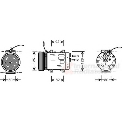 Photo Compressor, air conditioning VAN WEZEL 4300K067