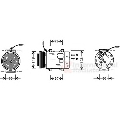 Foto Compressore, Climatizzatore VAN WEZEL 4300K283