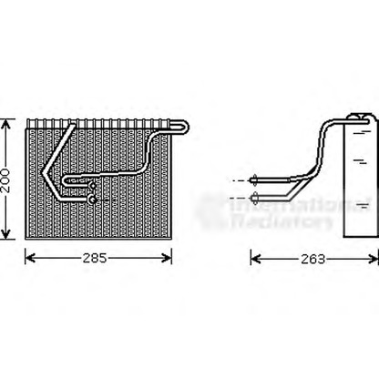 Photo Evaporator, air conditioning VAN WEZEL 4300V100