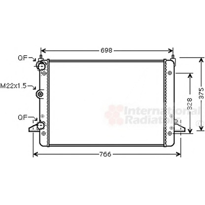 Photo Radiator, engine cooling VAN WEZEL 58002184